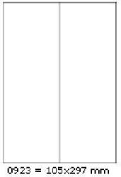 CDRmarket Öntapadó címkék 105 x 297 mm, 2 címkék, A4, 100 ív (R0ECO.0923A)