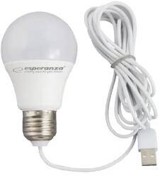 Esperanza Bec cu LED lumina calda, alimentare la USB, 5W, lungime cablu 2.5m (ELL170)
