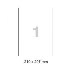CDRmarket Öntapadó címkék R0501.1123, laser, fényes, polyester, 210 x 297 mm, 1 címke, A4, 100 ív (R0501.1123A)
