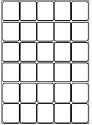 CDRmarket Öntapadó címkék 40 x 46 mm, 30 címek, A4, 100 ív (R0ECO.1325A)