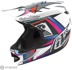 Troy Lee Designs D4 COMPOSITE sisak, keretei fehér/ezüst (M (57-58 cm))