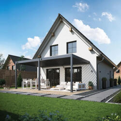  SUN DELUX Wall 3, 6x6 m antracit terasz pergola