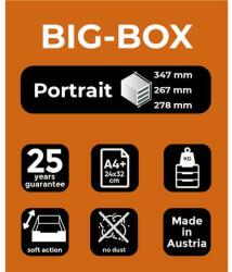 EXACOMPTA Irattároló, műanyag, 4 fiókos, EXACOMPTA Big-Box Office, szürke