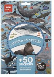 APLI Matrica, újra felhasználható, 50 db, APLI Kids Stickers, tengeri állatok