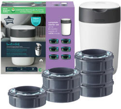 Tommee Tippee Twist & amp; Click ajándék pelenkacsomagoló vödör + utántöltő citrus 6db (85100402)