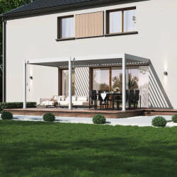 SUN ELEGANCE WALL 3x6 m fehér terasz pergola (007496) - pepita