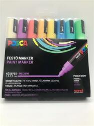 uni Dekormarker készlet, 1, 8-2, 5 mm, UNI Posca PC-5M, 8 különböző pasztell szín