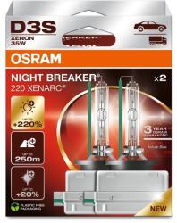 OSRAM Xenarc D3S Night Breaker +220% Duo Box (66340XN2-2HB)