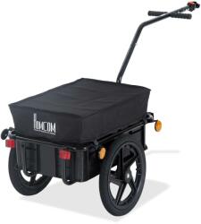 HomCom Trailer, kerékpár utánfutó, acél, 144 x 59 x 80 cm, fekete (B71-005)