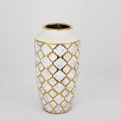 Eurolamp Керамична ваза 25x13 см златист/бял (EU0504)