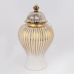 Eurolamp Керамичен буркан 35x18, 5 см златист/бял (EU0518)