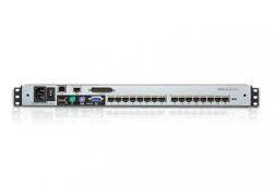 ATEN Switch KVM ATEN 1-Local/Remote Share Access 16-Port Multi-Interface Cat 5 Dual Rail LCD KVM over IP switch KL1516AiN-AXA-AG (KL1516AiN-AXA-AG)