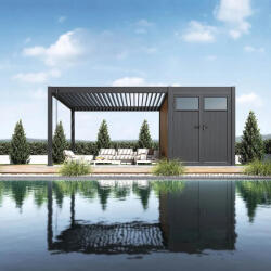  SUN FUSION 3x4+2 m antracit terasz pergola tárolóval