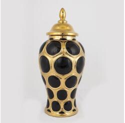 Eurolamp Kerámia tégely 40x17, 7 cm arany/fekete 752-20013 (EU0492)