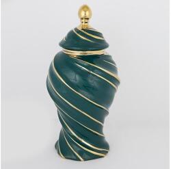 Eurolamp Kerámia váza 41x20 cm arany/zöld EU0510 (EU0510)