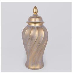 Eurolamp Kerámia váza 40, 8x17, 5 cm arany/szürke EU0525 (EU0525)