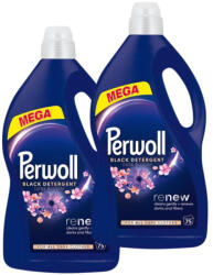Perwoll Renew Dark Bloom finommosószer fekete és sötét textíliákhoz 2x3, 75 liter (150 mosás)