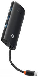 Baseus Lite Series HUB 5in1 Typ C HDMI-hez + 3xUSB 3.0 + PD fekete WKQX040001 (WKQX040001)