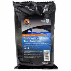 Gorilla Wipes tükör és üvegfelület tisztítókendő 30db/csomag (GOR-wipest)