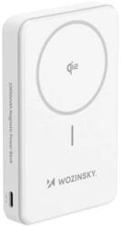 Wozinsky Powerbank Wozinsky WLWP-10KA0Y3WS 22, 5W PD Qi2 10000 mAh, állvánnyal, 1x USB-A, 1x USB-C - fehér (WLWP-10KA0Y3WS)