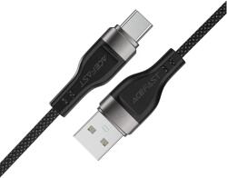 ACEFAST C11-04 USB-A - USB-C 3A Kábel 1, 2m Mágneses Fonat - Fekete (C11-04)