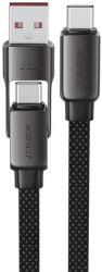 ACEFAST C13-04 USB-C - USB-A / USB-C Kábel 480Mb/s 3A 1.2m - Fekete (C13-04)