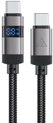 ACEFAST C15-04 USB-C - USB-C kábel kijelzővel 480Mb/s 66W 1, 2m - Fekete (C15-04-C)