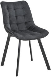 AKORD AKORD SJ. 28 Fekete Velúr Steppelt Étkezőszék (AKO-CSJ-28-BL)