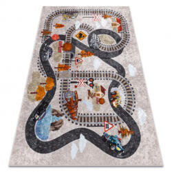  JUNIOR LOCOMOTIVE szürke csúszásgátlós gyerekszőnyeg Méret: 200x290 cm (1000092764/1D)