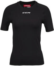 CCM Női kompressziós póló CCM SS Training Tee Black Senior XL