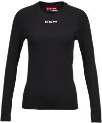 CCM LS Training Tee Black Senior Kompressziós póló S