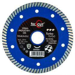 Flexmann For Cut gyémánttárcsa 125x1, 2x8x22, 2mm turbo KÉK gránit márvány (DGM-Industry-125) - munkaruhakozpont
