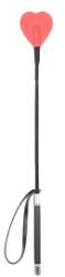  Lovaglópálca-piros szív, króm díszítésű nyéllel - diamondsexshop
