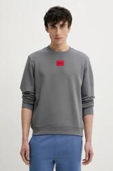 HUGO BOSS pamut melegítőfelső szürke, férfi, nyomott mintás, 50447964 - szürke XXL