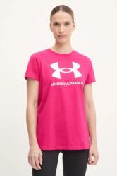 Under Armour t-shirt női, bordó - rózsaszín XL