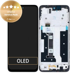 Motorola Moto G35 5G - LCD Kijelző + Érintőüveg + Keret (Black) - 5D68C28856 Genuine Service Pack, Black