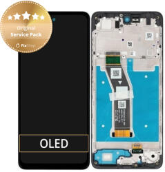 Motorola Moto G04 - LCD Kijelző + Érintőüveg + Keret (Black) - 5D68C23890 Genuine Service Pack, Black