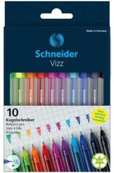Schneider Golyóstoll készlet, 0, 5 mm, kupakos, SCHNEIDER "Vizz", vegyes színek (TSCVIZZV10)