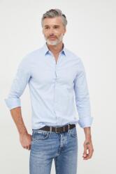 Giorgio Armani pamut ing férfi, galléros, slim - kék XXL