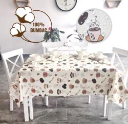 Ralex Fata de masa antimurdarire 100% Bumbac 160x220 cm, Cafea si biscuiti Crem