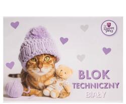 Beniamin Sweet Pets cicás műszaki rajzlap tömb - A4 fehér 10 lapos - cica macival (IMO-BEN-112593LILASAPIS)