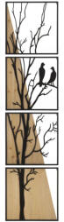 Mauro Ferretti Fali panel madárvas fa készlet 4 db 50x2x200 (50x2x50)cm (0324470000)