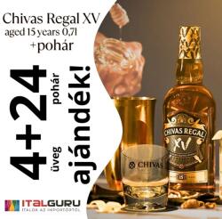 CHIVAS REGAL XV 0, 7L 4db + 24db pohár AKCIÓS CSOMAG