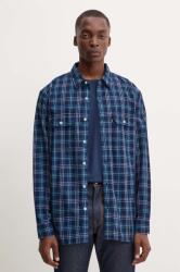 Levi's pamut ing férfi, galléros, relaxed - kék M - answear - 26 990 Ft