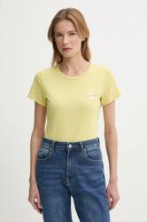 Calvin Klein Jeans pamut póló 2 db női, sárga, J20J219734 - fehér XL