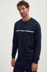 HUGO BOSS pamut pulóver otthoni viseletre sötétkék, nyomott mintás, 50521749 - sötétkék XXL