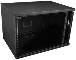 S-Link Rackszekrény - 7U 19" fali kivitel (320x530x400mm, Flatpack, fekete) (34386)