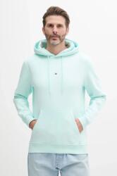 Tommy Hilfiger felső türkiz, férfi, nyomott mintás, kapucnis, DM0DM20746 - türkiz XXL