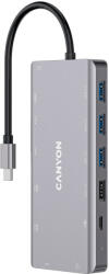 CANYON 13 in 1 USB C hub, with 2*HDMI, 3*USB3.0: support max. 5Gbps, 1*USB2.0: support max. 480Mbps, 1*PD: support max 100W PD, 1*VGA, 1* Type C data, 1*Glgabit Ethernet, 1*3.5mm audio jack, ca (CNS-TDS12)