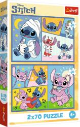 Trefl - Puzzle 2x70 There´s no boredom with Stitch - 40 - 99 piese